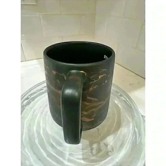 Copper and Green Starbucks Coffee Tea Mug 12oz Dishwasher Safe Swirl Wave Mug - Picture 6 of 14